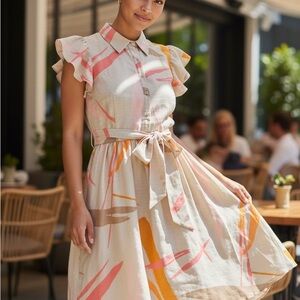 Beautiful Vineyard Vines Ruffle Sleeve Dress